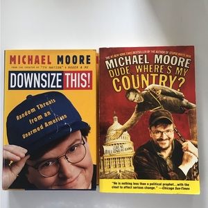 Lot of 2 Michael Moore political books. 1 PB, 1 HBDJ used